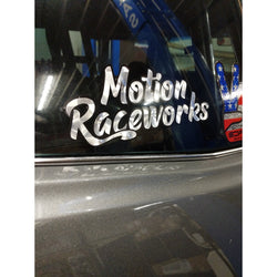 Motion Retro Decal 12” Long - MD-R12 Silver-Motion Raceworks-Motion Raceworks