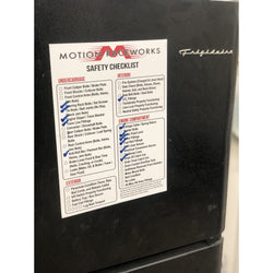 Motion Safety Checklist Magnet Dry Erase-Motion Raceworks-Motion Raceworks