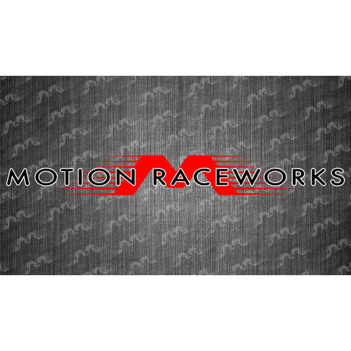 Red/White Motion Raceworks Decal 8"x2"-Motion Raceworks-Motion Raceworks