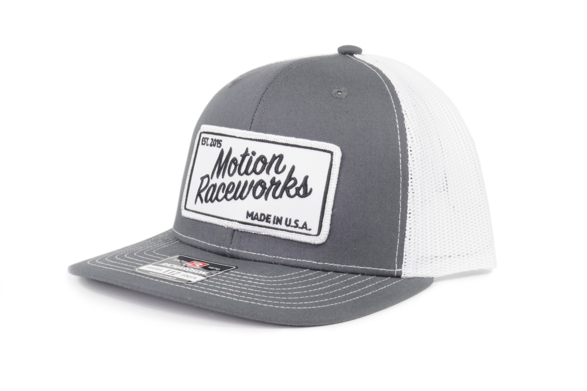 Motion Heritage Hat Dark Gray/White Snapback 95-129 – Motion Raceworks