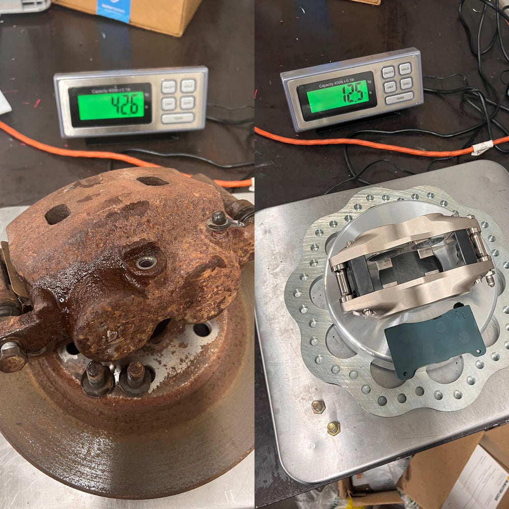 1999-18 Silverado 5x4.75 lug pattern Medium Duty 4 piston Drag Racing Front Brake Kit (Reusing Factory Modified Hubs) 001-0291-1-TBM Brakes-Motion Raceworks