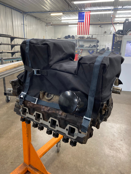 Motion Raceworks SBF Engine Diaper for Dual Sump for Moroso 20534 / 20520 and similar Oil Pan-Motion Raceworks-Motion Raceworks