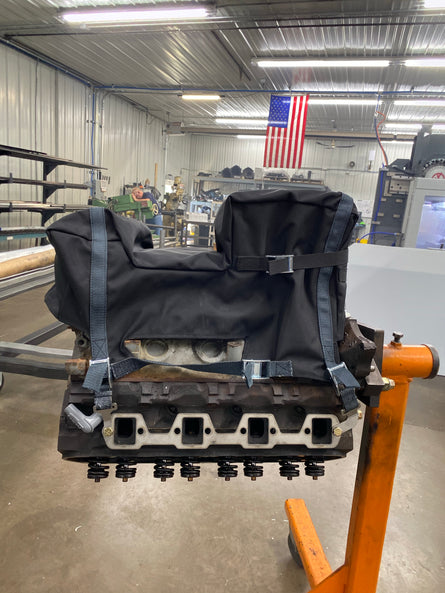 Motion Raceworks SBF Engine Diaper for Dual Sump for Moroso 20534 / 20520 and similar Oil Pan-Motion Raceworks-Motion Raceworks