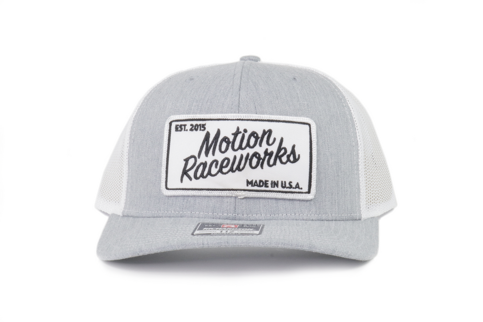 Motion Heritage Hat Light Gray/White Snapback – Motion Raceworks