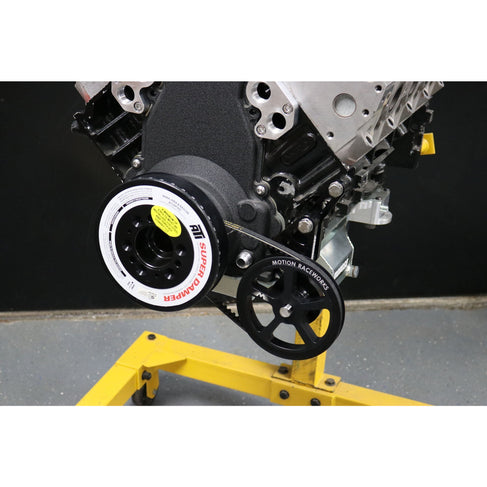 Motion Raceworks Driver Side LS Mechanical Belt Drive Fuel Pump Bracket Corvette Spacing-Motion Raceworks-Motion Raceworks