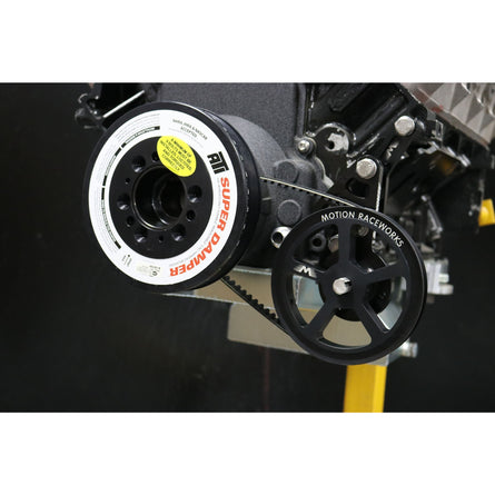 Motion Raceworks Driver Side LS Mechanical Belt Drive Fuel Pump Bracket Corvette Spacing-Motion Raceworks-Motion Raceworks