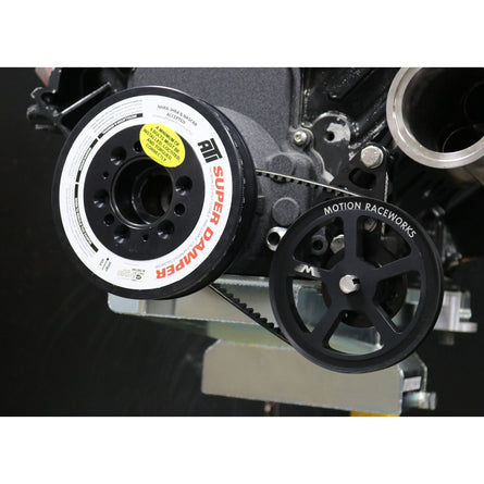 Motion Raceworks Driver Side LS Mechanical Belt Drive Fuel Pump Bracket F-Body Spacing-Motion Raceworks-Motion Raceworks