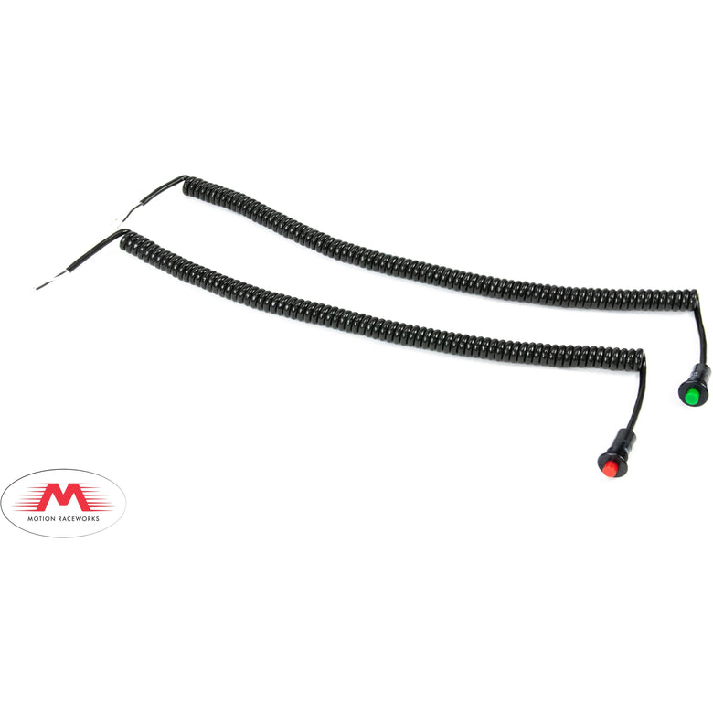 Motion Raceworks Momentary Small Push Button w/6' Wound Cord (Red or G