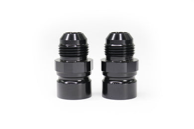 Billet Burn Down Breather Quick Release Fittings Black Anodized (Pair) 32-130BLK-Motion Raceworks-Motion Raceworks