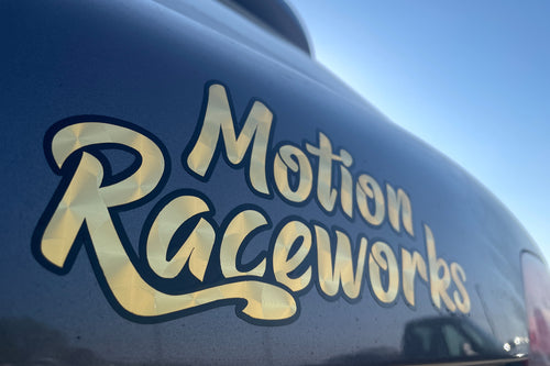 Motion Retro Gold Decal 8” Long - MD-RG8-Motion Raceworks-Motion Raceworks