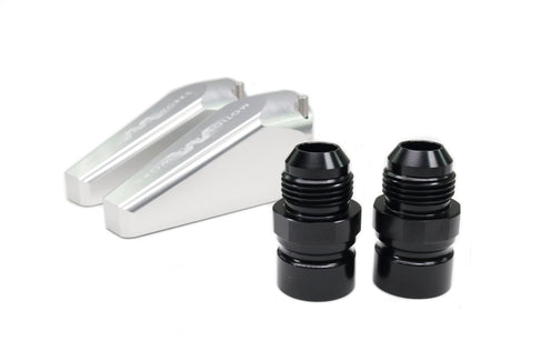 Billet Burn Down Breather Quick Release Fittings Clear Anodized (Pair) 32-130-Motion Raceworks-Motion Raceworks