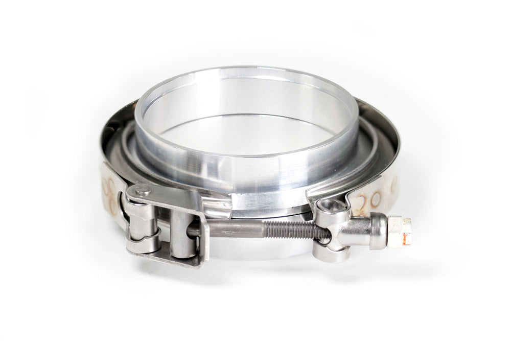 Motion Raceworks 4" Aluminum O-ring V-Band Set w/ Quick Release Clamp-Motion Raceworks-Motion Raceworks